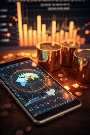 Business analyzing for investment growth goals and company finance balance, AI Generated.の素材