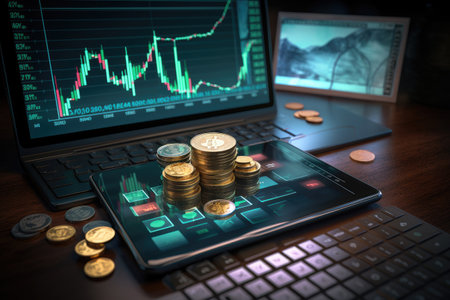 Business analyzing for investment growth goals and company finance balance, AI Generated.の素材