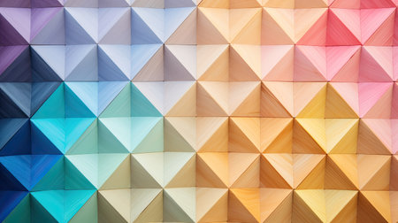 pastel rainbow rhombus background. texture with rhombusの素材