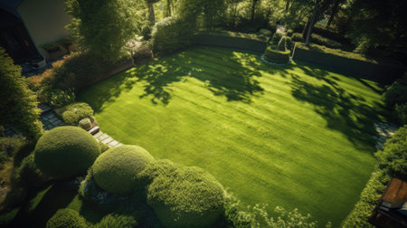 green grass, green lawn background. natural backgroundの素材