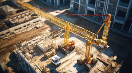 construction site, residential buildings at construction siteの素材