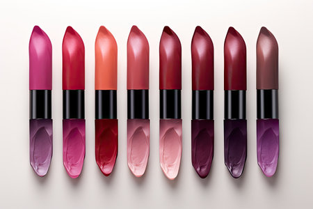 lipstick cosmetics swatches , beauty products, ai generatedの素材