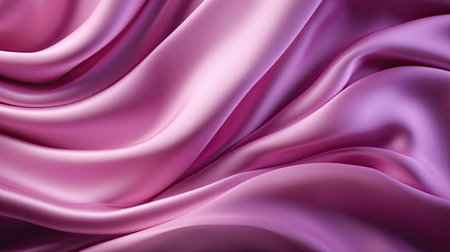 purple pink silk fabric waves background.の素材
