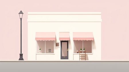 Store building. Online shopping concept. ai generatedの素材