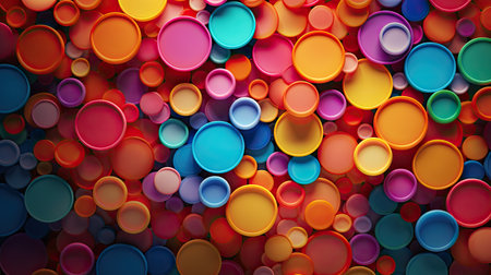 rainbow multicolor circles background. texture with circlesの素材