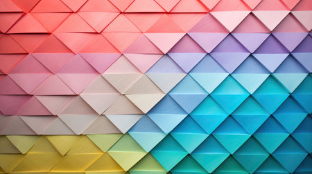 pastel rainbow rhombus background. texture with rhombusの素材