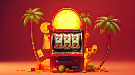 casino slot machine wins the jackpot. 777 Big winの素材