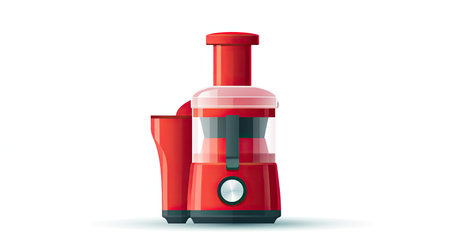 Electric juicer with fresh juice and fruitsの素材