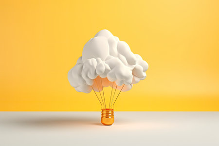 cartoon pastel air balloon cloud. ai generatedの素材