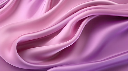 purple pink silk fabric waves background.の素材