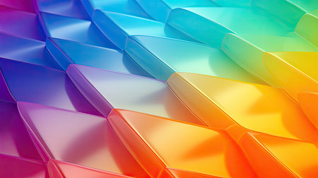 rainbow pastel pentagon blocks background. texture with pentagonの素材