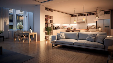 modern living room in house, modern interior designの素材