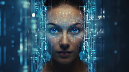 network cyber security, information security and encryption, secure Internet accessの素材