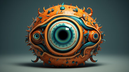 old vintage model of human eye organの素材