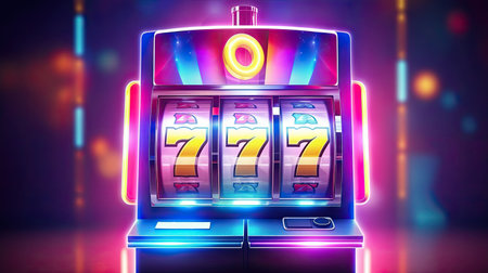 casino slot machine wins the jackpot. 777 Big winの素材