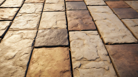 stone pavement texture. outdoor paving road at dayの素材