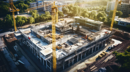 construction site, residential buildings at construction siteの素材