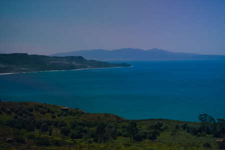 landscape of the pacific oceanの写真素材