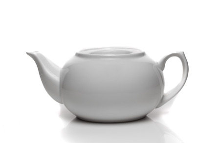 white dishes on a white background teapotの写真素材