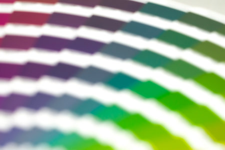 Blurred color palette. Catalog of color sample of the chromaticity. Abstract background, defocusedの写真素材