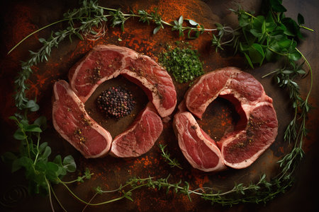 Experience the ultimate in luxury dining with this creative shot of meltique wagyu sirloin. The marbled meat is expertly seared to perfection, creating a mouthwatering aroma and a visually stunning presentation. The juicy, melt-in-your-mouth texture of the wagyu beef is sure to impress even the most discerning palates. Perfect for foodies, steakhouse menus, or upscale dining concepts, this image captures the artistry and indulgence of gourmet cuisine.の素材