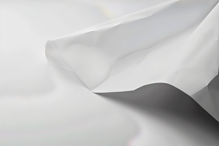 This is a white paper texture with a wrinkled surface that has been given a modern and minimalist twist. The texture is subtle, adding depth and interest without overpowering the overall design. The wrinkled effect has been toned down to create a more refined and sophisticated look that is perfect for contemporary and minimalist projects. The white color of the paper adds a sense of cleanliness and purity, while the texture adds a touch of warmth and tactility. Overall, this background is perfect for creating a simple yet elegant and stylish design.の素材