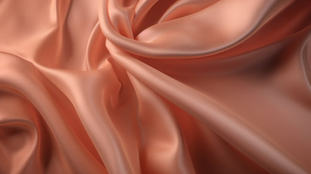 Smooth and Delicate Pastel Peach Silk Fabric for Elegant and Luxurious Designsの素材