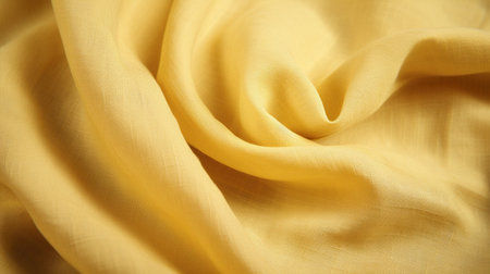 Slightly Rough Light Yellow Linen Fabric for a Natural and Rustic Lookの素材