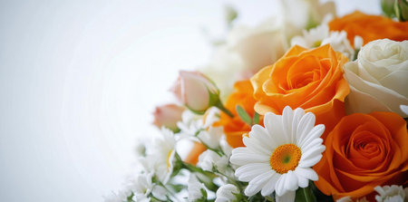 Admire Blooming Bouquet Of Beauty, Floral Arrangement with Roses and Daisiesの素材