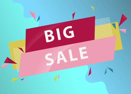 Big sale template banner design. With a colorful abstract concept.のイラスト素材