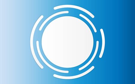 Abstract circle with white color in gradient blue background. Illustration vector in eps10.のイラスト素材