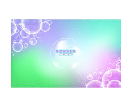Abstract bubble background with in colorfu background. Glitter light bubble and background pastel color. Vector illustration in eps10.のイラスト素材