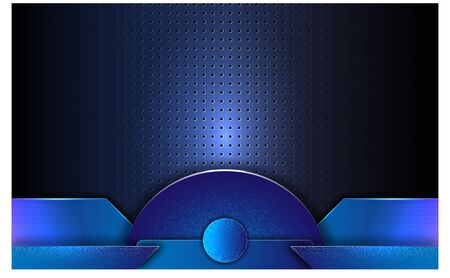 Dark blue abstract shape with light and shadow. Metal dark color abstract background. Vector illustration in eps10.のイラスト素材