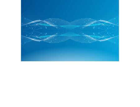 Technology asbtract background with polygon wave style.のイラスト素材