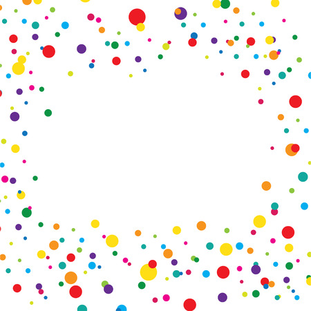 Colorful dots as border background template vector illustrationのイラスト素材