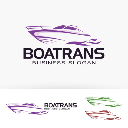 Boat transportation business slogan vector templateのイラスト素材