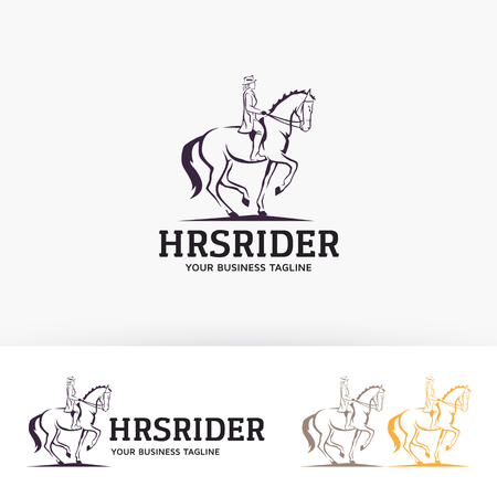 Horse and Rider icon designのイラスト素材