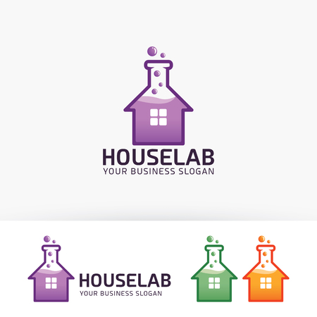 House Lab Logoのイラスト素材