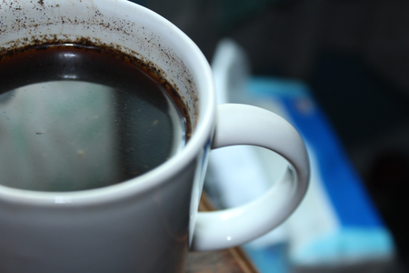 A cup of coffee in the morningの写真素材