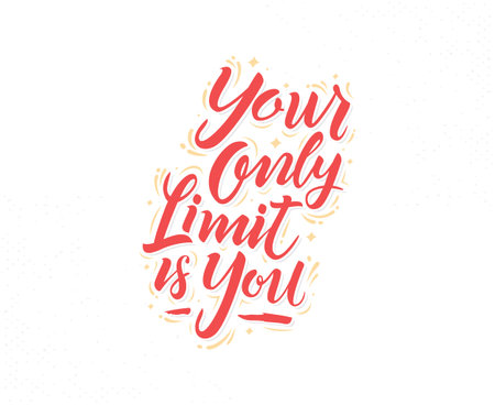 Decoration typography poster. Vector lettering, Calligraphy phrase, Typography art. Vector hand drawn motivational and inspirational quoteのイラスト素材