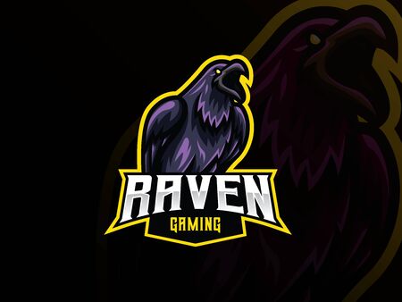 Raven mascot sport design.のイラスト素材