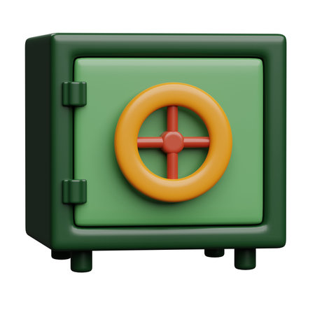 Safe box 3D icon design. Saving and bank icon in 3D styleの写真素材
