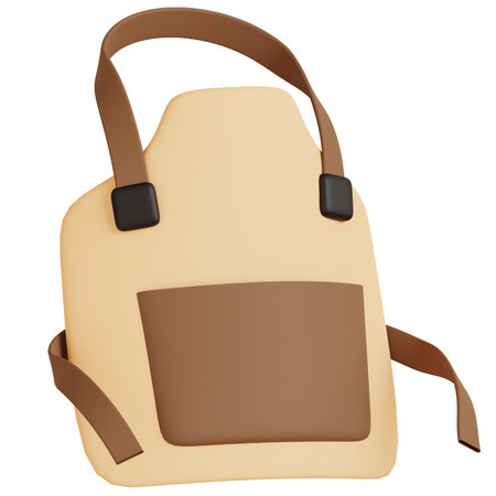 3D Blank kitchen apron accessory for protection. 3D illustration of clothing uniform barista and chefの写真素材