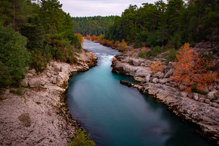 Antalya, bridges, canyon in autumnの写真素材