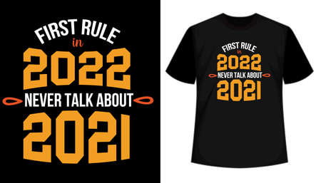 New Year Hand drawn typography t shirt. T shirt hand lettered calligraphic design. Inspirational vector typographyのイラスト素材