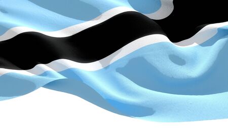 Republic of Botswana waving national flag. 3D illustrationの写真素材