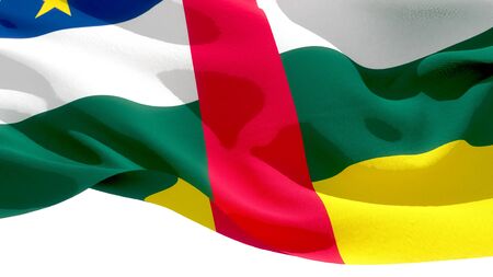 Central African Republic waving national flag. 3D illustrationの写真素材
