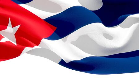 Republic of Cuba waving national flag. 3D illustrationの写真素材