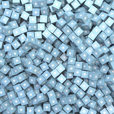 Federal Republic of Somalia national flag 3D blocks background. 3D illustrationの写真素材