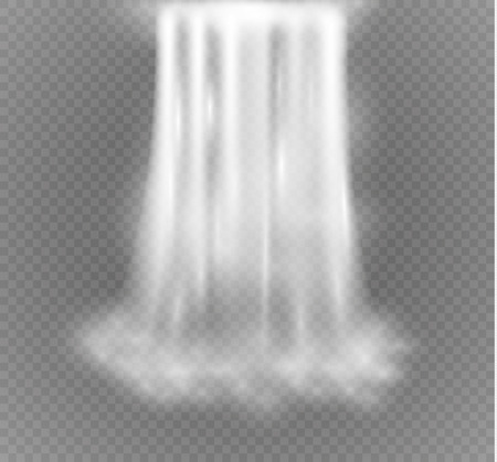 Waterfall, isolated on transparent background.vector illustration. A stream of waterのイラスト素材